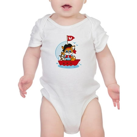 

Cheerful Fox Pirate On A Ship Bodysuit Infant -Image by Shutterstock 12 Months