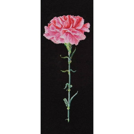 Carnation Cross - Carnation Pink On Aida Counted Cross Stitch Kit, 6.5