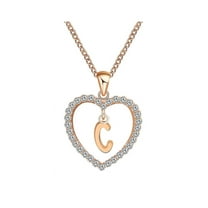 Meitianfacai Necklaces for Women Valentine's Day Gifts Fashion Women Gift 26 English Letter Name Chain Pendant Necklaces Jewelry