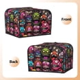 thumbnail image 2 of KLL Monstrous Cartoon Characters Print 4 Slice Toaster Dust Covers Kitchen Small Appliance Cover with 2 Pockets,Can hold Jam Spreader Knife & Toaster Tongs (12.4 x 10.6 x 8.2), 2 of 6