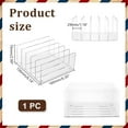 thumbnail image 2 of 5-Row Acrylic File Holder for Desk File Holder Acrylic Desk Organizer Mail Organizer Countertop Desktop Acrylic Mail Display Stands Office Desk Accessories for Envelopes Document Notebook DIY Clear, 2 of 7
