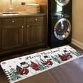 thumbnail image 2 of Merry Christma Kitchen Mat Rug 1 PCS Snowman Buffalo Xmas Tree White Runner Rug Anti-Fatigue Comfort Memory Foam Standing Mat Non-Slip Floor Door Mat for Bathroom Bedroom 18x47in, 2 of 6
