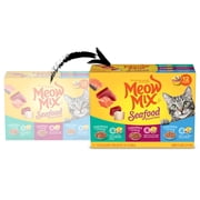 Meow Mix Savory Morsels Seafood Favorites Variety Pack, 2.75 oz Can (12 Pack)