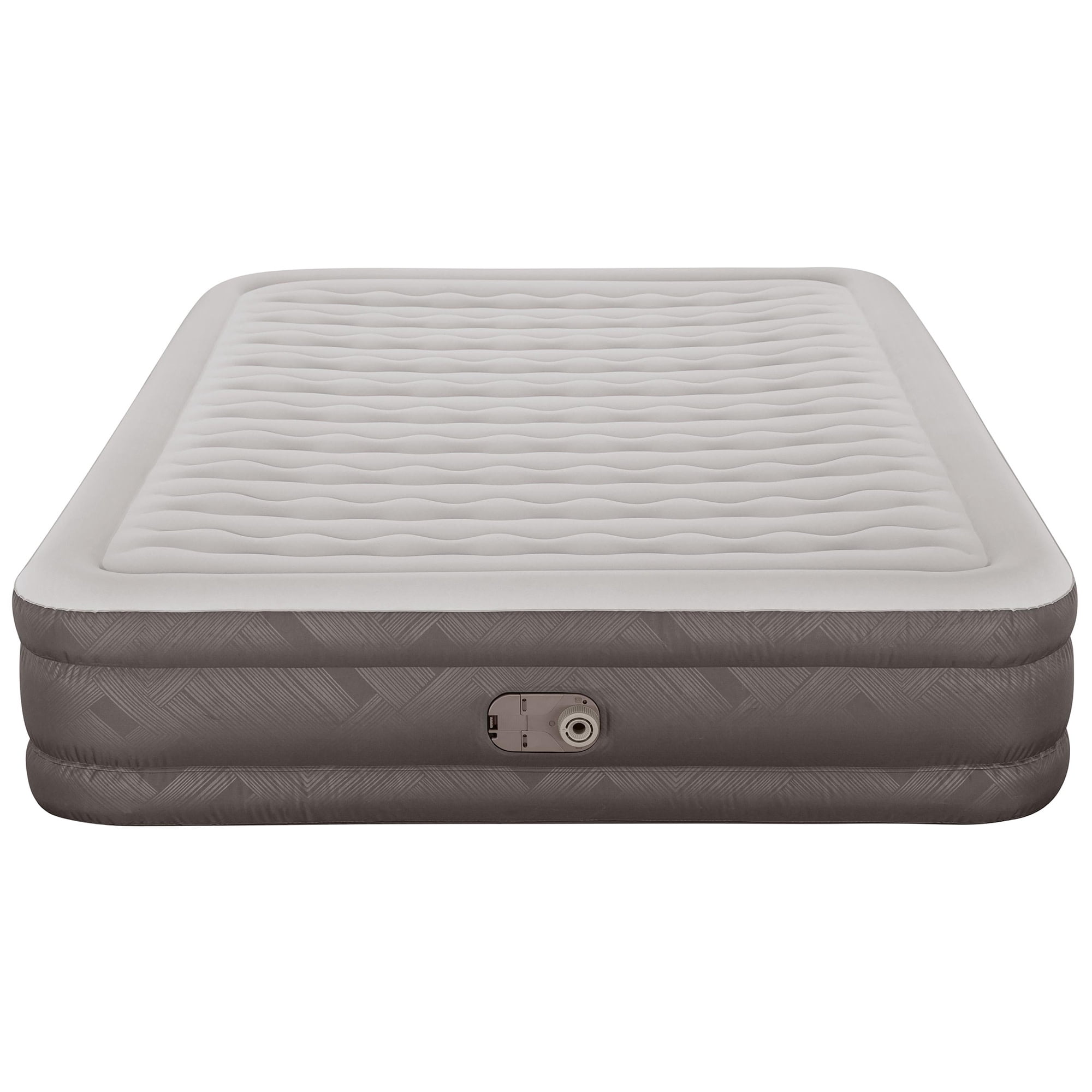 Bestway: Tough Guard 14" Air Mattress - Queen - Built-in A/C Pump, Inflatable Indoor Airbed, Wave Beam Construction, Storage Carry Bag, Luxe Surface