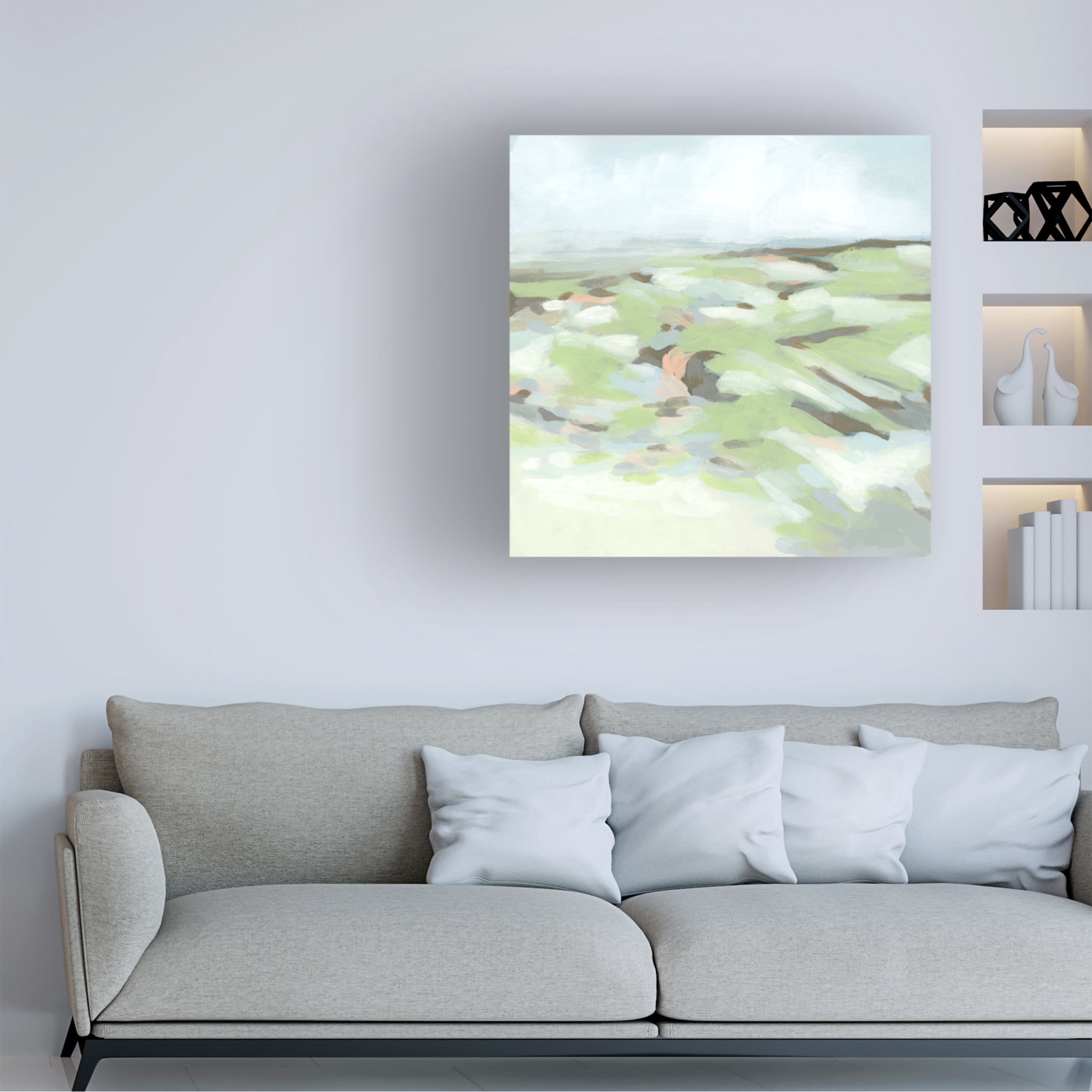 Trademark Fine Art June Erica Vess  Green Valley Slope II Canvas Wall Art