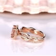 thumbnail image 3 of HeartsAndYou 2.02ct Natural Morganite Bridal Set Engagement Ring 100% 14k SOLID Rose Gold, 3 of 9