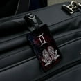 thumbnail image 4 of Gemini Twins Zodiac Sign Horoscope in Space Rectangle Leather Luggage Card Suitcase Carry-On ID Tag, 4 of 7