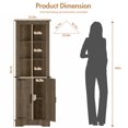 ADVWIN 68" Tall Corner Storage Wooden Corner Organizer