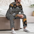 thumbnail image 7 of Xecao Construction Machines Print Pajamas Set Mens Pajamas Long Sleeve Loungewear Two-Piece Sleepwear Button-Down Pjs Set,2PJS-X-Large, 7 of 7