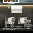 thumbnail image 5 of Paper Towel Holder Under Cabinet, One-Handed Tear, Wall Mount, Adhesive, Stainless Steel, Silver, Paper Roll Holder with Ratchet Mechanism for Kitchen Bathroom Farmhouse Essentials Decor Accessories, 5 of 5
