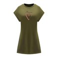 thumbnail image 1 of Vestido de verano para mujer, cómodo, formal, simple, cuello redondo, para trabajo y vacaciones L, 1 of 7
