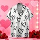 thumbnail image 1 of Ceisia Fashion Unisex Men Women Casual Short Sleeve Printed Turndown Collar Button Gift Shirt, 1 of 5