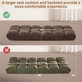 thumbnail image 6 of Yaheetech Floor Folding Sofa Chair Sofa Couch with 14 Adjustable Positions, Brown, 6 of 8