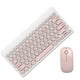 thumbnail image 2 of Teclado y Ratón Nikou Multimedia Inalámbricos 90 Teclas IK6620 2,4 GHz Blanco y Rosa, 2 of 10
