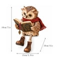 thumbnail image 4 of Cute Reading Owl Figurines Fall Shelf Decor, Resin Wise Owl Bookshelf Decor Gifts, Fall Shelf Decorations with Glasses and Dangling Legs, 4 of 7