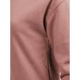 thumbnail image 3 of FashionOutfit Women's Casual Solid Long Sleeve Front Lace Up Neck French Terry Top, 3 of 4