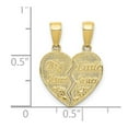 thumbnail image 3 of Auriga Fine Jewelry 10K Yellow Gold Big Sister/Little Sister Break-apart Charm for Women (L-20 mm, W-15 mm), 3 of 6