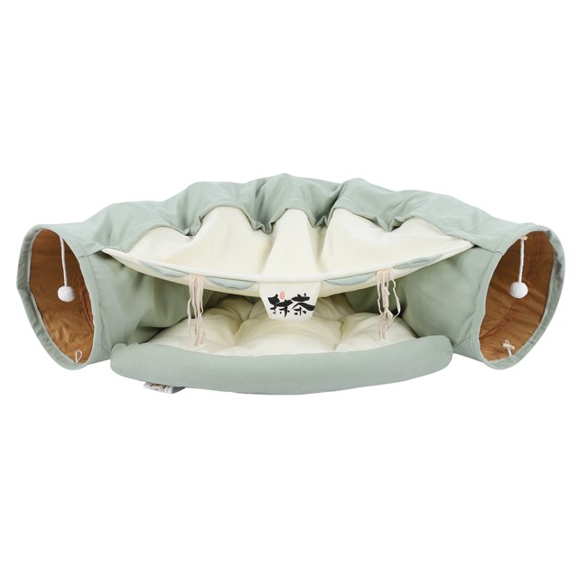 Oubit Maison pour Chat, Lit Tunnel Multifonctionnel pour Chat avec Coussin, Qualité Inégalée