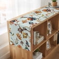 thumbnail image 6 of Table Runners 72 Inches Long Dress Scarves, Green Spring Floral Farmhouse Kitchen/Dining Table Runner, Coffee Tablerunners, Summer Botanical Vintage Birds 14x72 Inch, 6 of 9