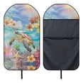 thumbnail image 6 of XYZCANDO Turtle Floral Design Car Seat Towel Cover Soft Terry Cloth Car Seat Covers, Sweatproof, Suitable for Van Front Seats, Fit for Cars SUVs SUV Truck, 6 of 9