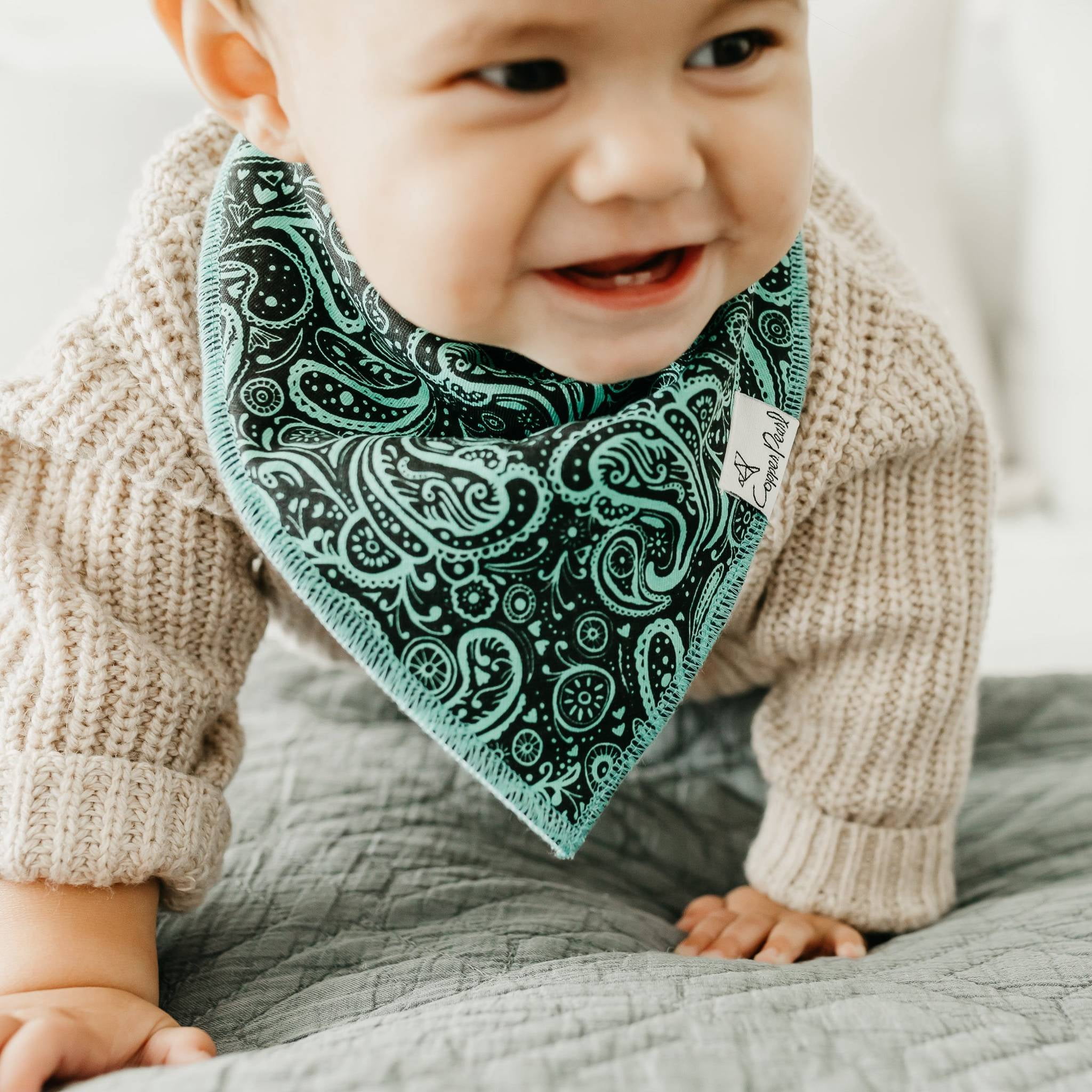 Copper Pearl Bandana Bibs- Jo