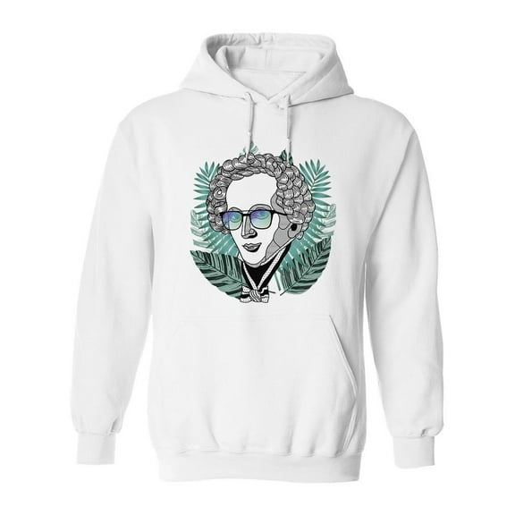 Sculpture Head With Palm Leaves Hoodie Men -Image by Shutterstock, Male x-Large