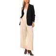 thumbnail image 2 of INSPIRE CHIC Corduroy Blazers for Women Dressy Casual One Button Lapel Long Sleeve Office Work Suit Jackets with Pockets L Black, 2 of 6