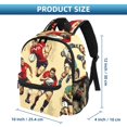 thumbnail image 2 of Football Airport Backpack Preppy Cute Mini Shoulder School Backpack Lightweight with Adjustable Shoulder Strap Large Capacity Printed Design, 2 of 6