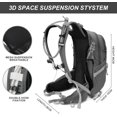 thumbnail image 3 of 20L Hydration Backpack,  Hiking Internal Frame Backpacks with 2L Hydration Water Bladder and Rain Cover for Men, Lightweight Travel Daypack for Cycling,Camping,Ski (grey), 3 of 6