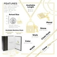 thumbnail image 2 of BEBERLINI Women Lock Pendant Necklace Set 14K Gold Filled Box Chain CZ Charm Jewelry 20", 2 of 7