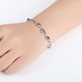 thumbnail image 2 of Pulsera de plata de ley 925 para mujer, pulseras chapadas en oro con circonio, regalo de aniversario de corazón para mujer, regalo de mamá, 2 piezas, 2 of 4