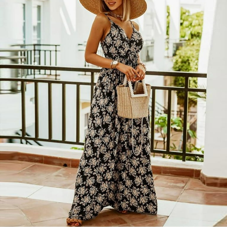 HSMQHJWE Lace Long Sleeve Dress For Women Summer Dresses For Women With Shorts Women S Summer Dress Floral Spaghetti Strap Sleeveless V Neck Casual