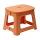 thumbnail image 2 of Folding Stool Small Plastic Portable Seat | Space Saving Foldable Design | Lightweight Compact Outdoor Home Office Use | Durable Safe Chamfered Edges | Blue Pink Red Orange | 1 Pc 23.5x20x19cm, 2 of 6