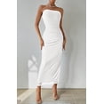 thumbnail image 3 of Vestido PRETTYGARDEN Maxi Tubo Strapless Blanco XL, 3 of 7