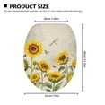 thumbnail image 5 of ZIATUBLE Sunflower Toilet Lid Dust Cover Butterfly Oval Toilet Lid Covers Easy to Install Toilet Lid Cover Machine Washable Seat Protector Cover Fit Different Sizes of Toilet Lid, 5 of 6