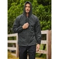 thumbnail image 3 of Coshow Men's Rain Jacket Waterproof Lightweight Packable Raincoat Pullover Windbreaker with Hood for Hiking Running, 3 of 6