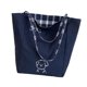 thumbnail image 5 of Bolso tote para mujer, reutilizable, con almacenamiento, moderno, para compras, bolso de hombro, bolso de viaje. Azul, 5 of 9