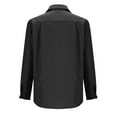 thumbnail image 4 of Mens Cotton Blend Shirts Big and Tall S-5X Plus Size with Pockets Collar Button Down Long Sleeve T-Shirts Casual Solid Loose Comfort Tops, 4 of 5