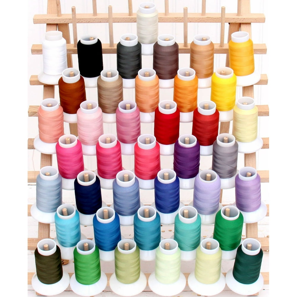 Wooly Nylon Thread by Threadart 40 Color Set 1000 Meter Spools