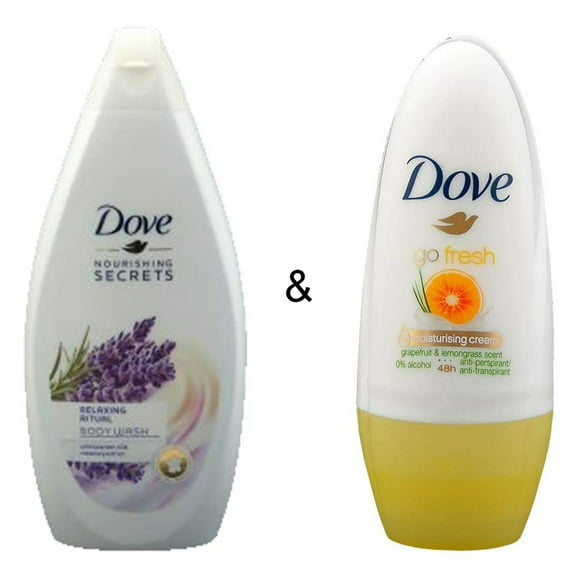 Body Wash Relaxing Ritual 500 by Dove & Roll-on Stick Go Fresh Grapefruit 50 ml by Dove