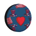 thumbnail image 2 of PUREYAH Usa Hat Memorial Day Rv Spare Tire Cover, Wheel Covers Protectors Universal Fit for Camping Travel Trailer Truck 14 inch, 2 of 6