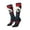 2 Black-2, variant on Women Crew Soft Moisture-wicking Socks Red Black Eastern Panda Warrior Pattern Design Cotton Socks, One Size fit All
