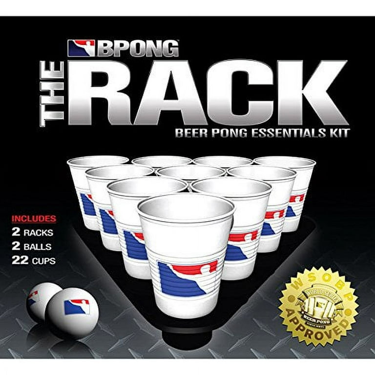 Official Beer Pong Kit by BPONG - World Series of Beer Pong (WSOBP) 2  Racks, 22 Cups & 2 Balls