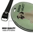 thumbnail image 4 of Guess What? Pug Butt Round Leather Luggage Card Suitcase Carry-On ID Tag, 4 of 7