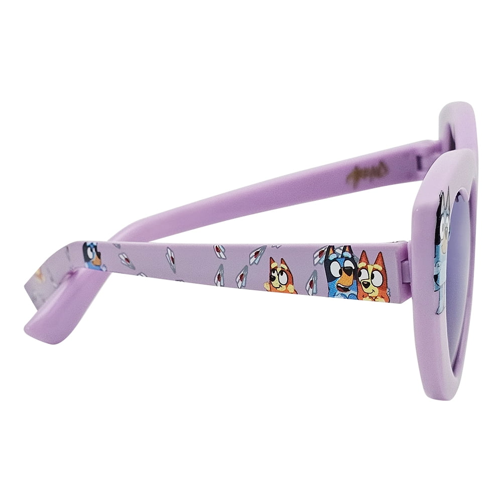 Bluey Purple and Pink Heart Frame Sunglasses