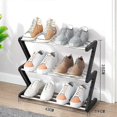 thumbnail image 2 of Tier Small Shoe Rack - Small Shoe Rack - Stable and Narrow Shoe Storage - Storage Organizer for Closet Entry Hallway Quick Assembly - Black, 2 of 5