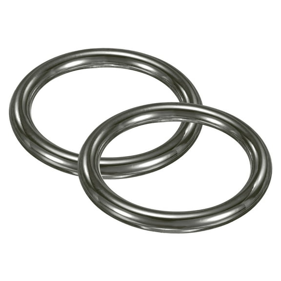 Uxcell 2-Pack Curtain Grommets, 1 1/2 Inch Inner Diameter Plastic Curtain Rings Clip Eyelet Rings Nanoscale Low Noise Roman Ring for Windows/Fabric, Home Drapes Grommets [Gunmetal]