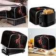 thumbnail image 2 of Renewold Dustproof Black Toasters Cover 2 Slice Wide Slot Bread Maker Cover for Home Anti Scratch Red Hearts Kitchen Appliance Cover Accessories, Valentine's Day, 2 of 6