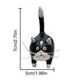 thumbnail image 2 of Miniatura De Gato Talladas A Mano Esculturas De Resina Colgante Estatua De Jardín Adorno Para Interiores Decoraciones De Oficina En Casa Al Aire Libre Regalos De Navidad seitruly HA043419-04, 2 of 6