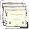 thumbnail image 1 of SESEAT Paquetes de marcos para documentos de certificado de 8,5 x 11, 4 marcos de fotos de cristal para diploma para mesa, 1 of 1